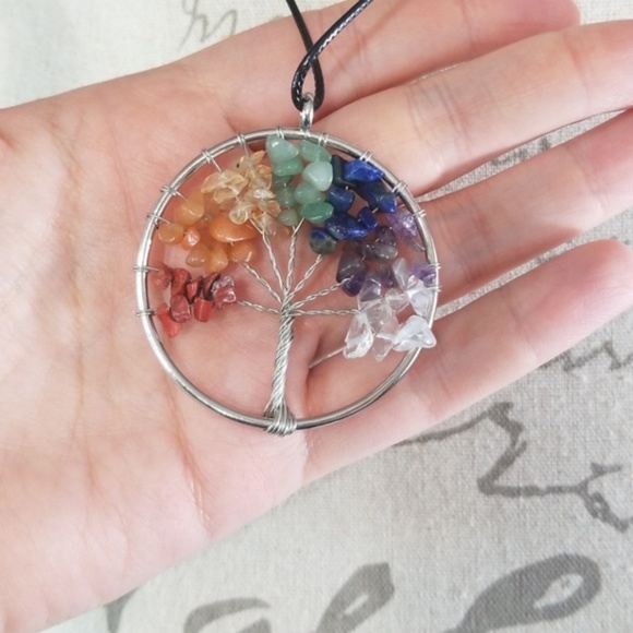 Tree of Life gemstone pendant - Picture 3 of 4